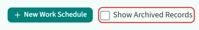 The Show Archived Records option