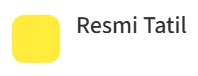 Resmi Tatil rengi