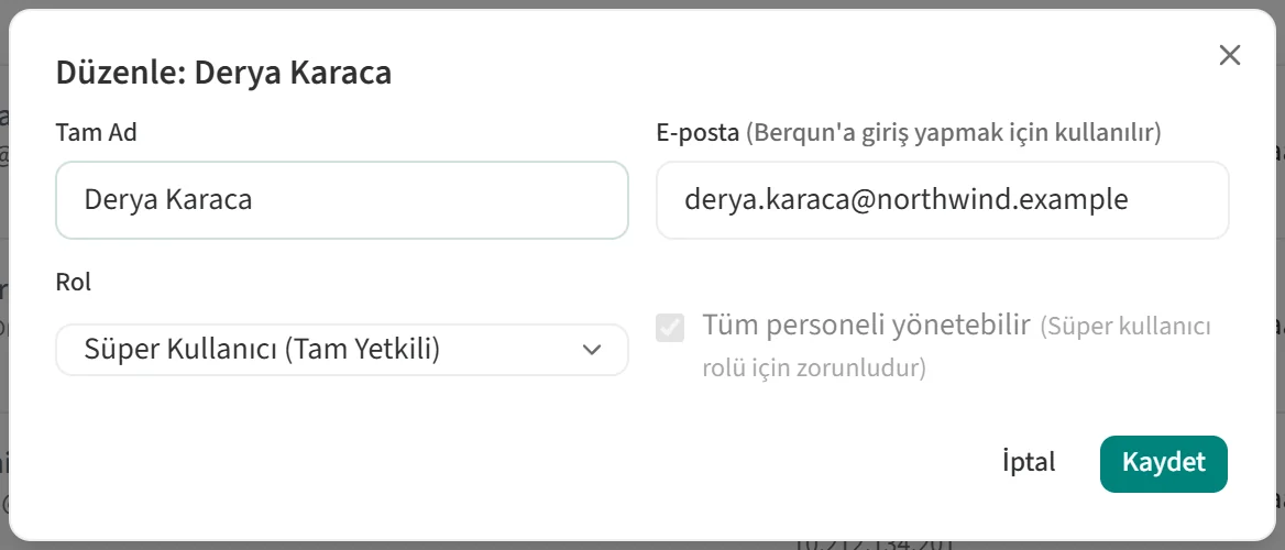 Düzenle penceresi