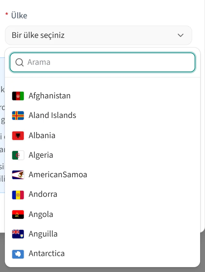 Ülke seçim listesi